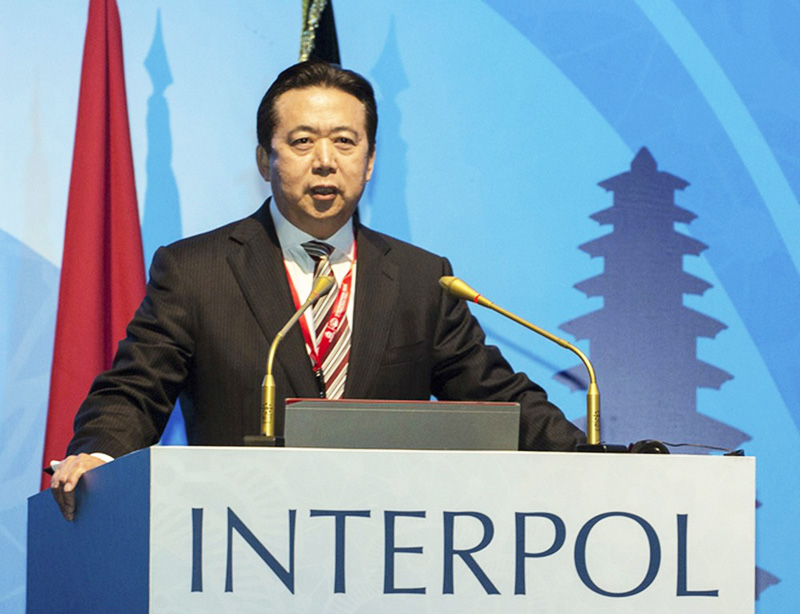 Mạnh Hồng Vĩ, Thứ trưởng Bộ Công an của ĐCSTQ, đã được bầu làm chủ tịch của Interpol, gây chấn động thế giới bên ngoài.