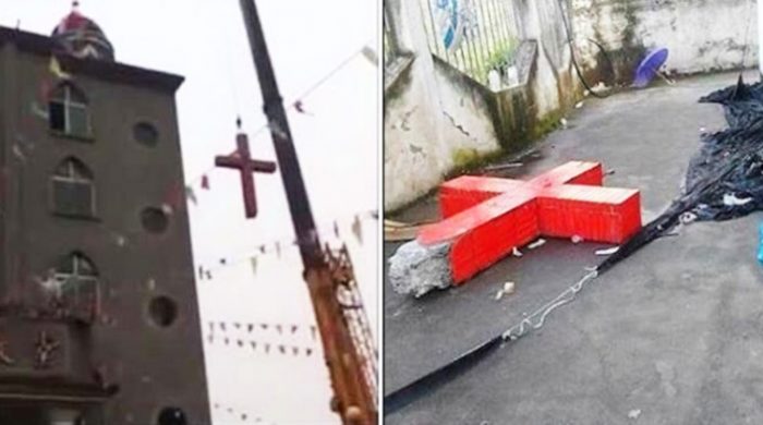 Nhà thờ Thiên Chúa giáo ở Giang Tây bị ép treo ảnh Tập Cận Bình thay ảnh Đức Mẹ